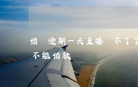 借唄逾期一天直接開不了了(借唄逾期一天就不能借款嗎)