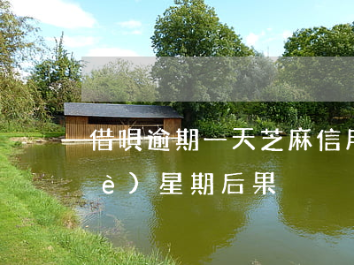 借唄逾期一天芝麻信用卡(借唄逾期一個(gè)星期后果)