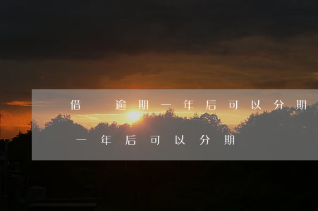 借唄逾期一年后可以分期償還嗎-借唄逾期一年后可以分期償還嗎