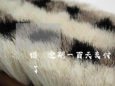 借唄逾期一百天（支付寶借唄逾期快100天了）