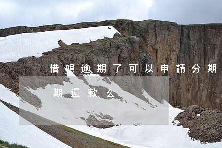 借唄逾期了可以申請分期嗎(借唄逾期了能分期還款么)
