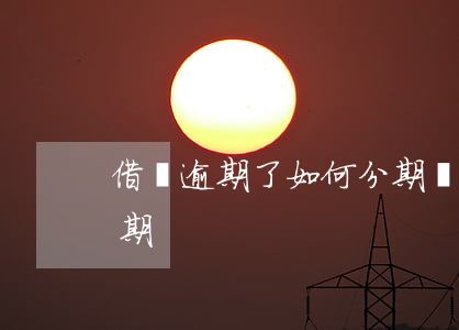 借唄逾期了如何分期還款(借唄逾期如何再分期)