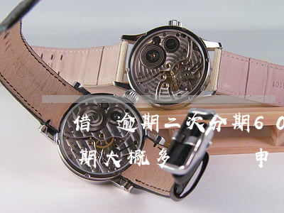 借唄逾期二次分期60期(借唄逾期二次做分期大概多長時間申請下來)
