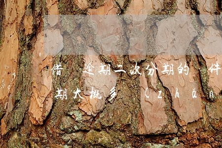 借唄逾期二次分期的條件(借唄逾期二次做分期大概多長(zhǎng)時(shí)間申請(qǐng)下來(lái))