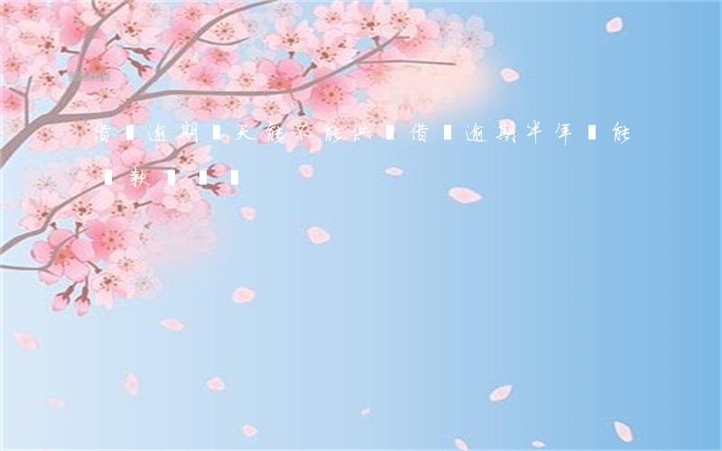 借唄逾期兩天能不能供車(借唄逾期半年還能貸款買車嗎)