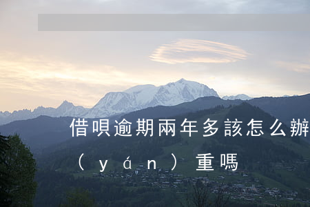 借唄逾期兩年多該怎么辦(借唄逾期了半年嚴(yán)重嗎)