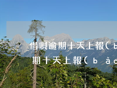 借唄逾期十天上報(bào)央行嗎(借唄逾期十天上報(bào)央行嗎)