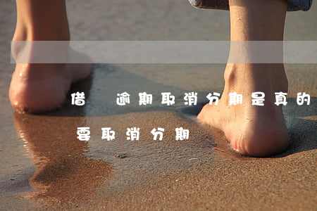 借唄逾期取消分期是真的么(支付寶借唄逾期要取消分期)