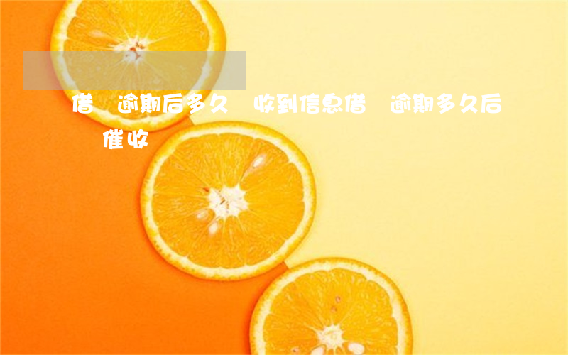 借唄逾期后多久會收到信息(借唄逾期多久后會催收)