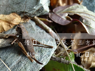 借唄逾期四天第三方就給打電話了-借唄逾期四天第三方就給打電話了怎么辦