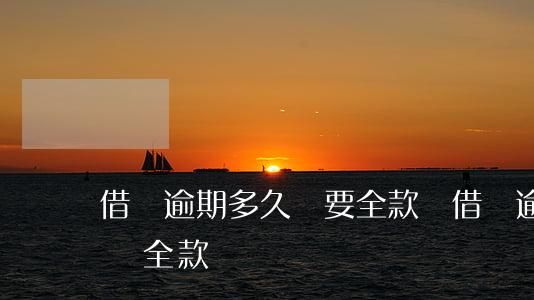 借唄逾期多久會要全款還（借唄逾期后幾天能還全款）