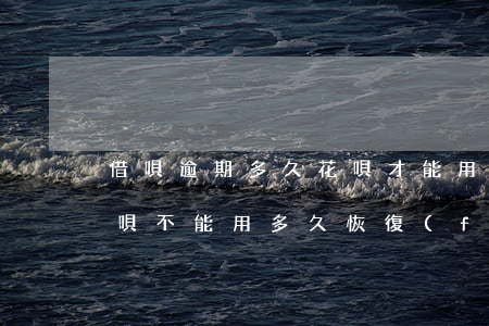 借唄逾期多久花唄才能用(支付寶借唄逾期花唄不能用多久恢復(fù)正常)
