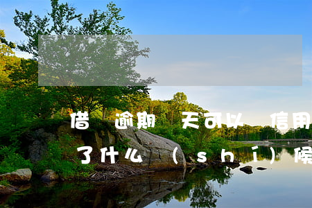 借唄逾期幾天可以辦信用卡嗎 借唄逾期信用了什么時(shí)候還能用?