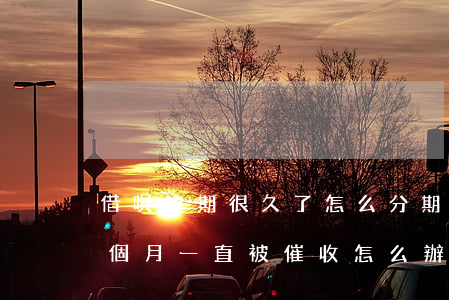 借唄逾期很久了怎么分期(借唄分期逾期快一個月一直被催收怎么辦)