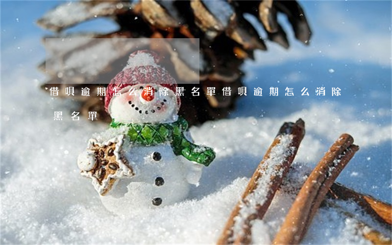借唄逾期怎么消除黑名單(借唄逾期怎么消除黑名單)