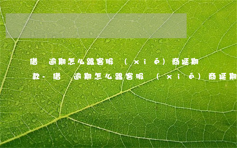 借唄逾期怎么跟客服協(xié)商延期還款-借唄逾期怎么跟客服協(xié)商延期還款的