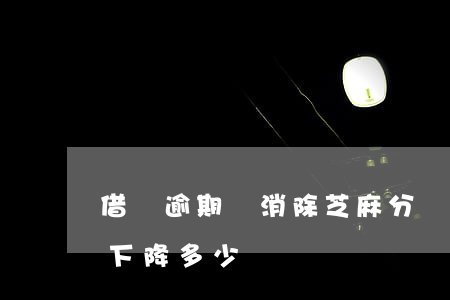 借唄逾期會消除芝麻分嗎(借唄逾期一天芝麻下降多少)