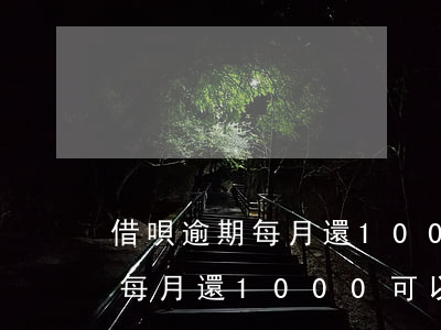 借唄逾期每月還1000可以嗎-借唄逾期每月還1000可以嗎