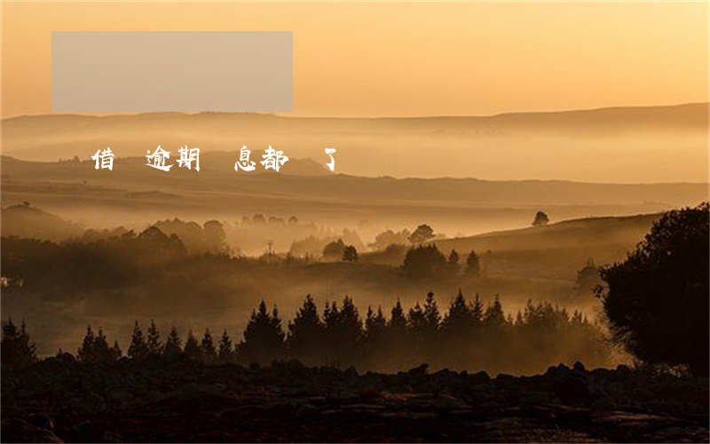 借唄逾期罰息都罰了兩萬