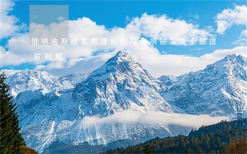 借唄逾期被宣布提前到期(借唄被宣告全部提前到期)