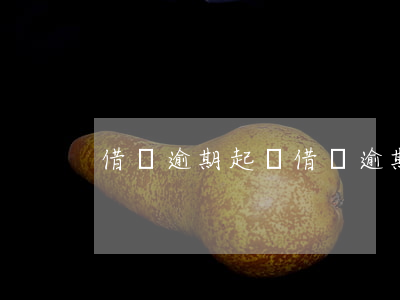 借唄逾期 起訴(借唄逾期起訴一般怎么判)