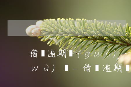 借唄逾期過(guò)一次能不能考公務(wù)員-借唄逾期過(guò)一次能不能考公務(wù)員了
