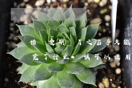 借唄逾期還了之后多久能用(借唄逾期以后還完了什么時候可以使用)
