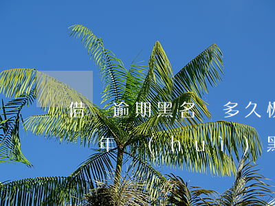 借唄逾期黑名單多久恢復(fù)(借唄逾期兩年會(huì)黑名單嗎)