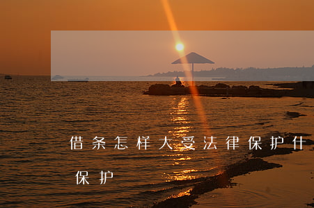 借条怎样大受法律保护(什么样的借条受法律保护)