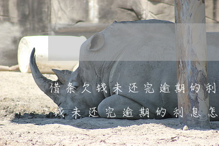 借条欠钱未还完逾期的利息怎么算-借条欠钱未还完逾期的利息怎么算呢