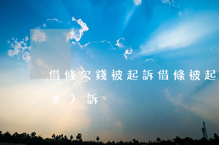 借條欠錢被起訴(借條被起訴怎么應(yīng)訴)