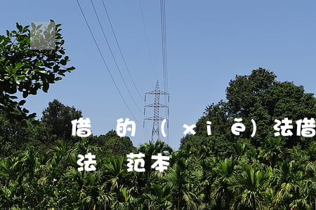 借條的寫(xiě)法(借條的寫(xiě)法與范本)
