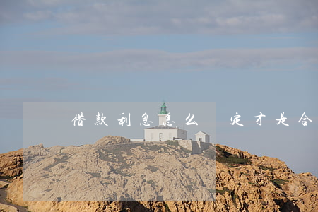 借款利息怎么約定才是合法的