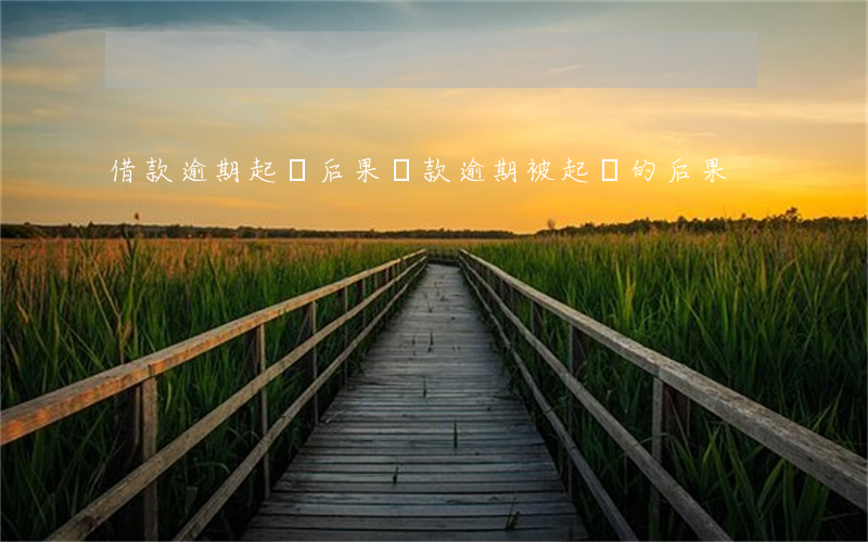 借款逾期起訴后果(貸款逾期被起訴的后果)