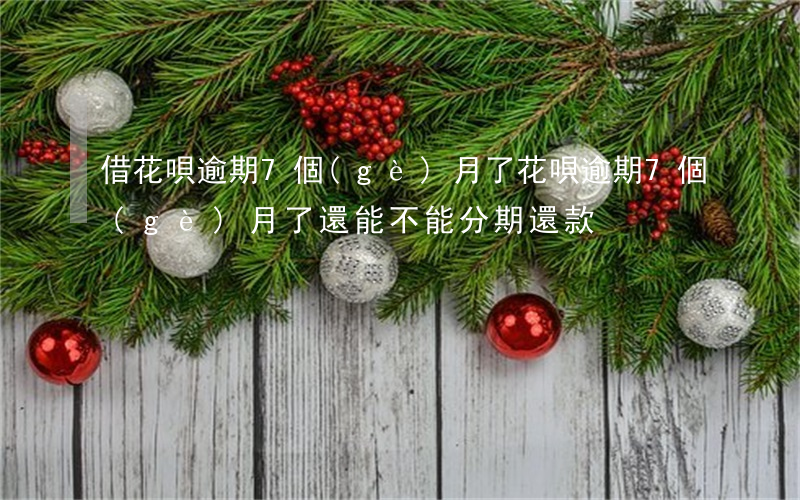 借花唄逾期7個(gè)月了 花唄逾期7個(gè)月了還能不能分期還款