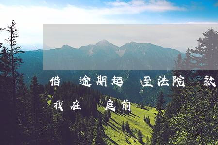 借貸逾期起訴至法院(貸款合同逾期被起訴了,我在開庭前)