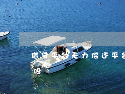 借贷平台无力偿还(平台贷款无力偿还会坐牢吗)