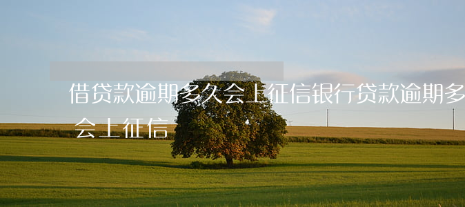 借贷款逾期多久会上征信(银行贷款逾期多久会上征信)