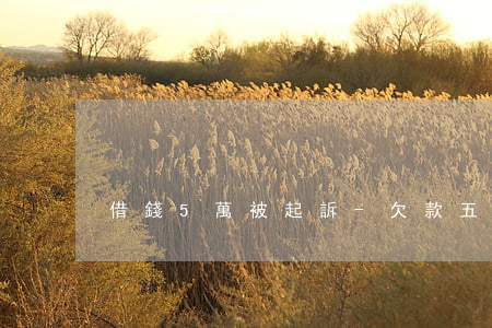 借錢5萬被起訴-欠款五萬被起訴
