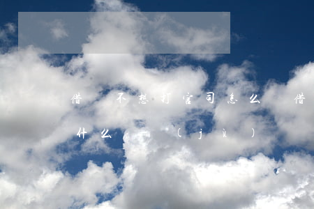 借錢不想打官司怎么辦(借錢不還打官司需要什么證據(jù))