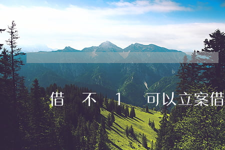 借錢不還1萬可以立案（借錢不還1萬不到起訴）