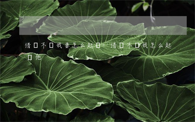 借錢不還我要怎么起訴-借錢不還我怎么起訴他