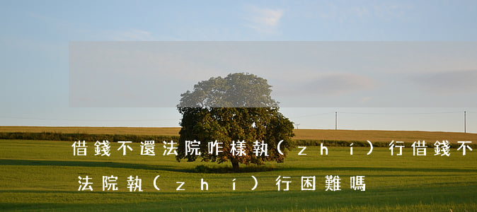 借錢不還法院咋樣執(zhí)行(借錢不還法院執(zhí)行困難嗎)