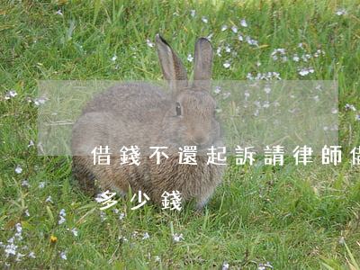 借錢不還起訴請律師 借錢不還起訴請律師要多少錢