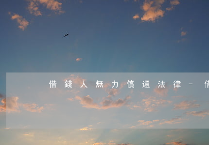 借錢人無力償還法律-借款人無力償還借款