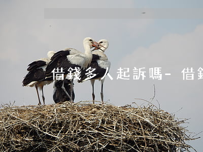 借錢多人起訴嗎-借錢多人起訴嗎有用嗎