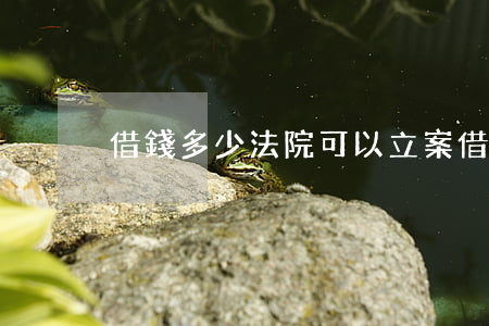 借錢多少法院可以立案(借錢多少法院會受理)
