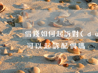 借錢如何起訴對(duì)方配偶 借錢不還可以起訴配偶嗎?