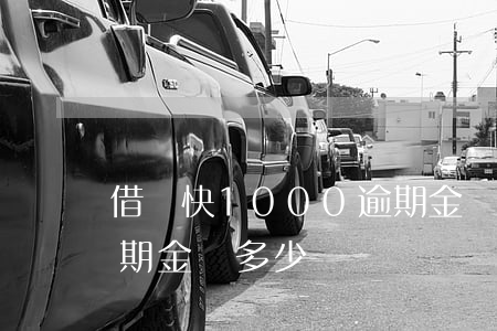 借錢快1000逾期金額(借錢快1000逾期金額多少)