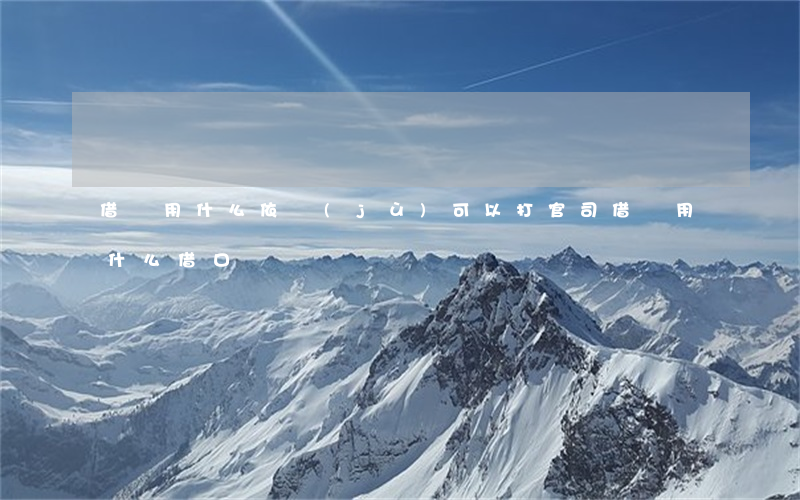 借錢用什么依據(jù)可以打官司(借錢用什么借口)